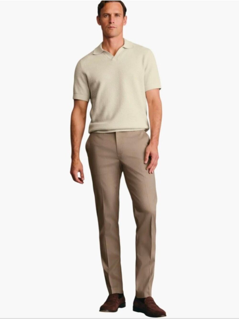 Nordstrom Tan Tech Smart Pants Unhemmed Size 30